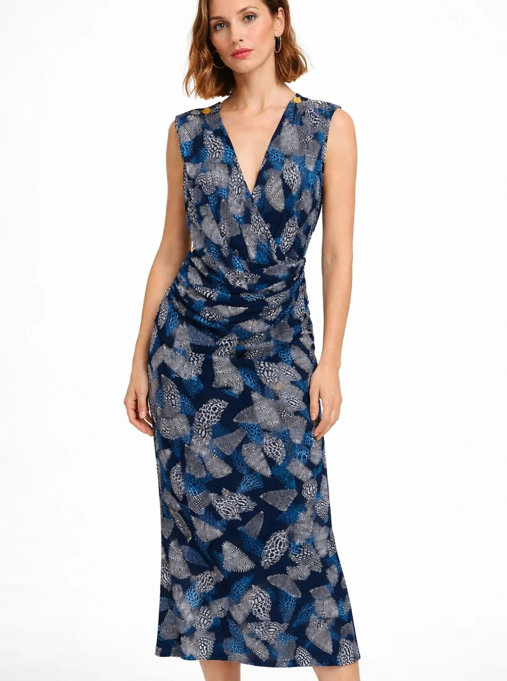 tory burch blue midi dress Striped cotton midi dress in blue - Tory Burch